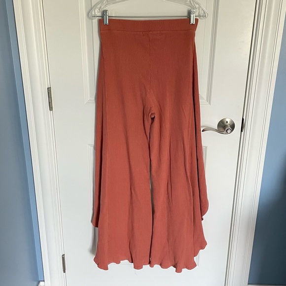 Free People Beach Saturday night ribbed knit wide leg Pants 47272 - Picture 5 of 11